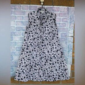 ZURI Kenya Just One Dress in indigo wax print Cotton Button Down Shirtdress XS